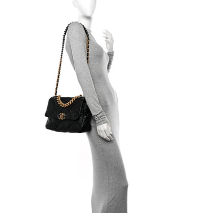 Chanel Lambskin Quilted Large Chanel 19 Flap Black 2 of 10