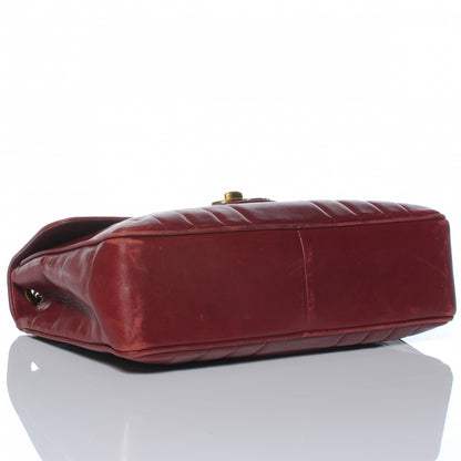 Chanel Lambskin Vertical Quilt Jumbo Flap Dark Red 4 of 8