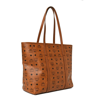 MCM Visetos Toni Shopper Tote Cognac 3 of 12