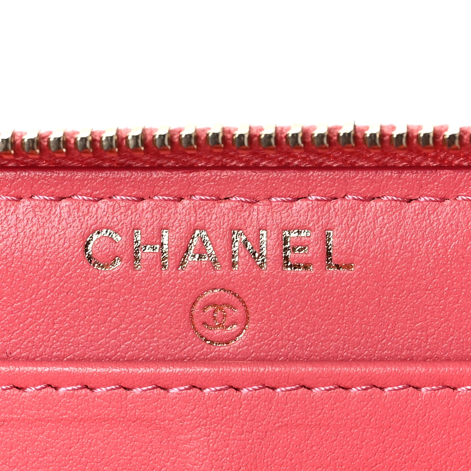 Chanel Caviar Quilted Large Gusset Zip Around Wallet Pink 6 of 9