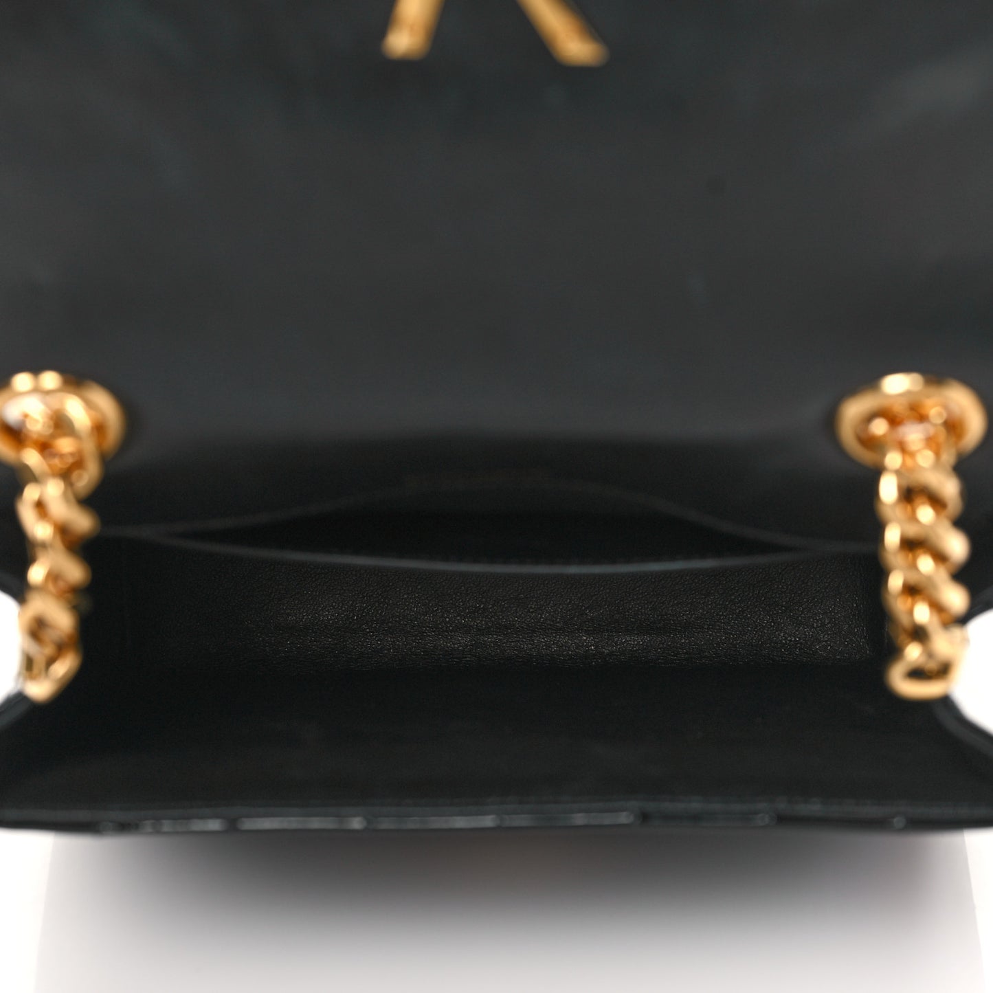 Patent Calfskin Matelasse Monogram Medium Vicky Chain Bag Black