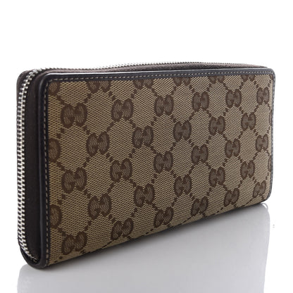 Gucci Monogram Horsebit Zip Around Wallet Dark Brown 2 of 6