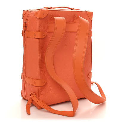Louis Vuitton Taurillon Empreinte Soft Trunk Backpack PM Orange 3 of 9
