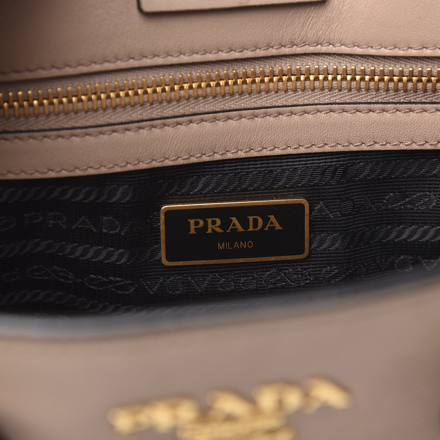 Prada Saffiano Soft Calfskin Small Zippered Tote Cipria 6 of 13