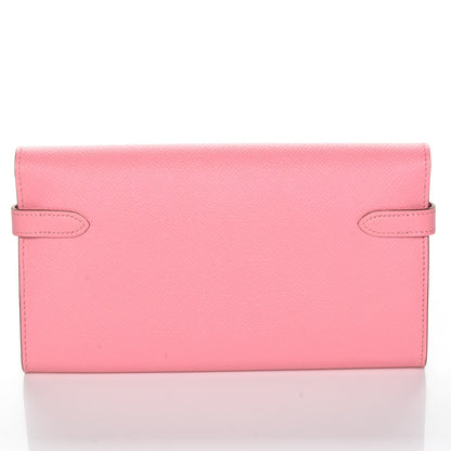 Hermes Epsom Kelly Longue Wallet Rose Confetti 7 of 18
