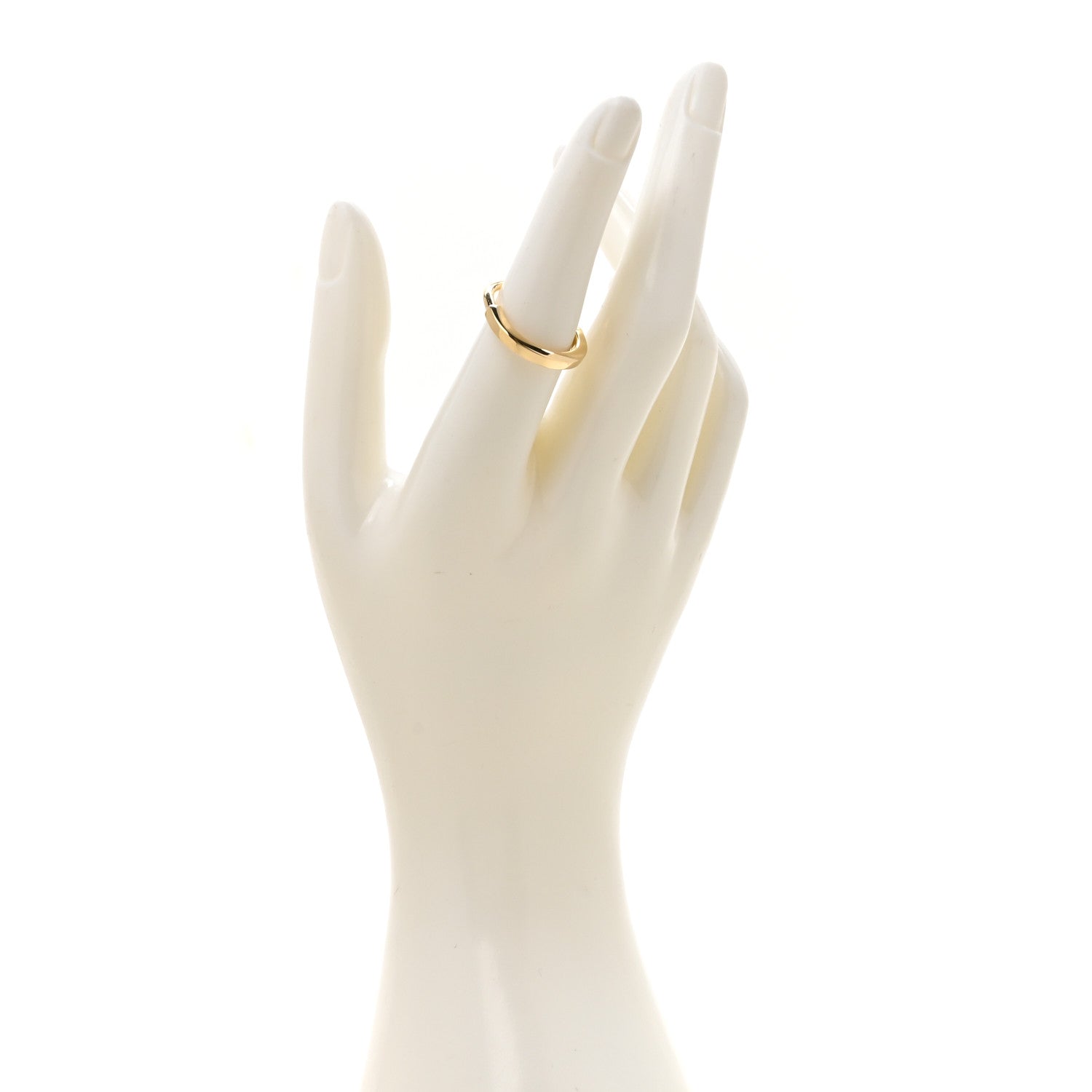 Tiffany 18K Yellow Gold Lock Ring 52 6 57/8 2 of 5