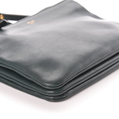 Celine Lambskin Small Trio Crossbody Bag Dark Green 10 of 11