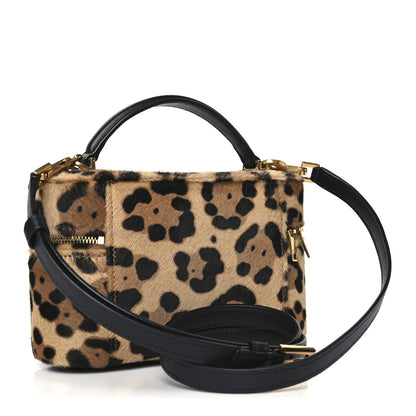 Saint Laurent Pony Hair Leopard Print Mini Gaby Vanity Case Brown Black 3 of 10