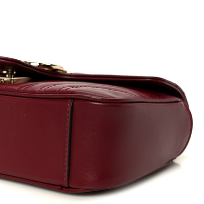 Gucci Calfskin Matelasse Small GG Marmont Shoulder Bag Rosso Ancora Red 11 of 11