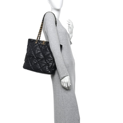 Chanel Lambskin Quilted Chanel 19 Shopping Bag Black 2 of 10