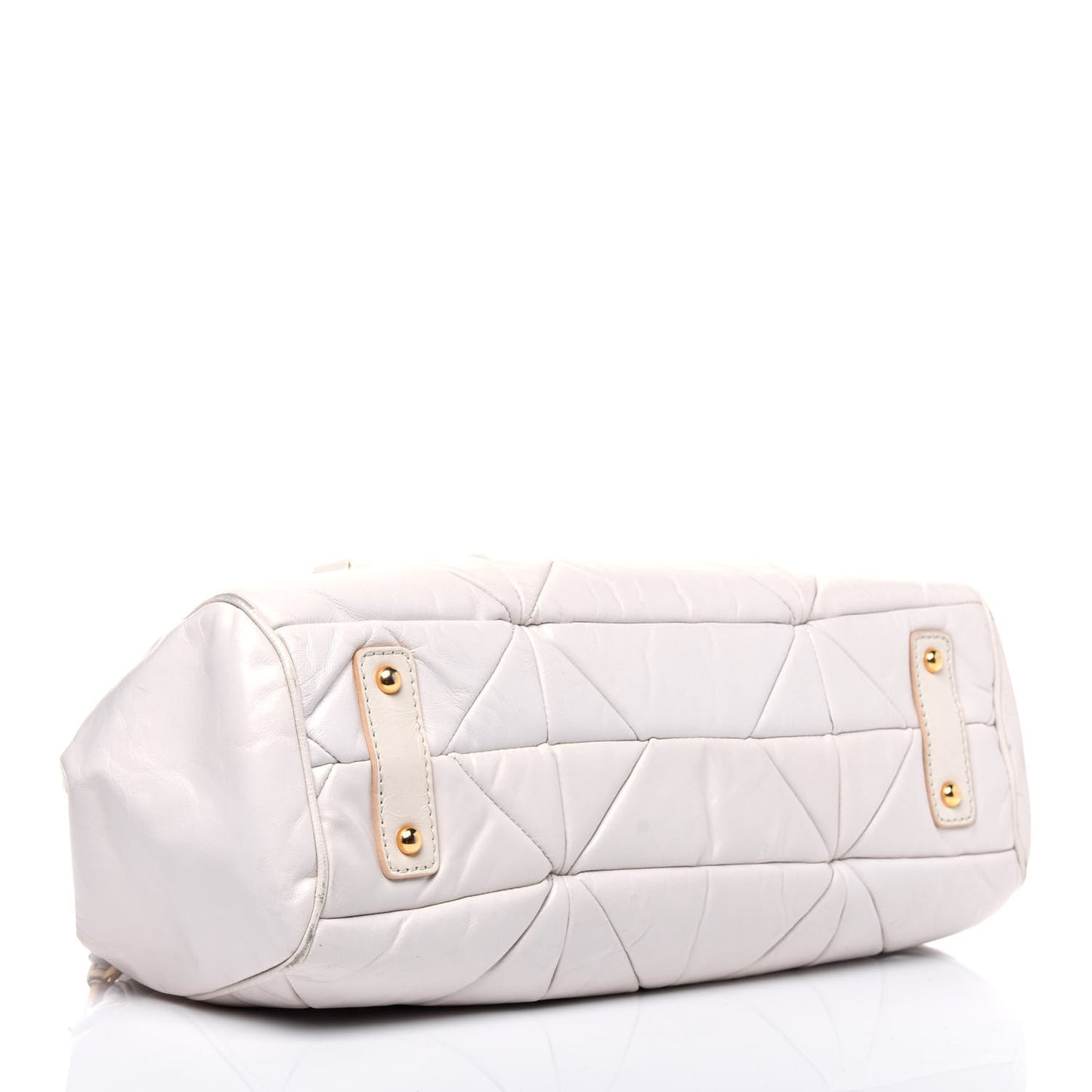 Calfskin Quilted Stam White