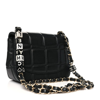 Chanel Lambskin Resin Crystal Square Quilted Mini Monacoco Flap Black 3 of 10