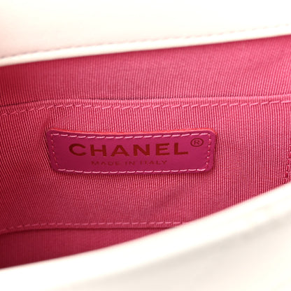 Chanel Lambskin Quilted Small In The Loop Handle Flap Bag White 6 of 10