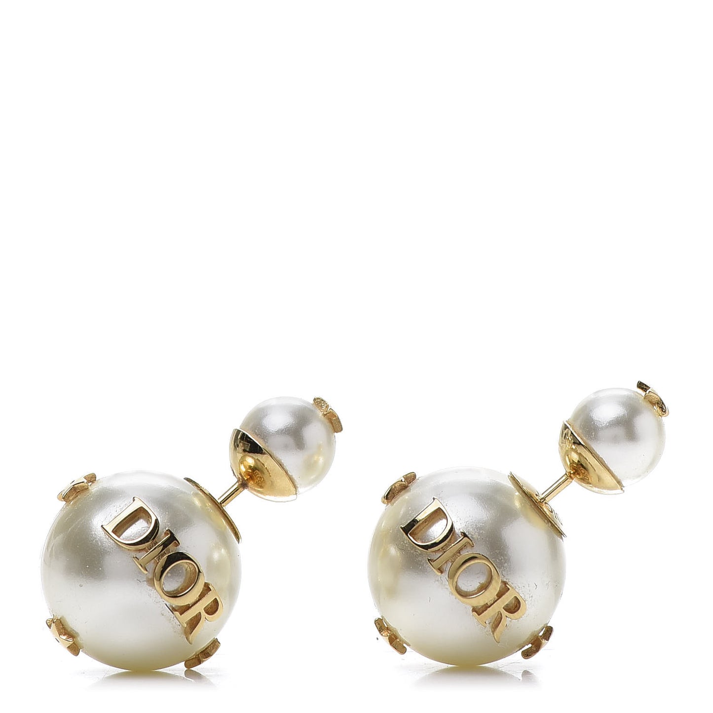 Pearl Mise En Dior Tribal Earrings Gold