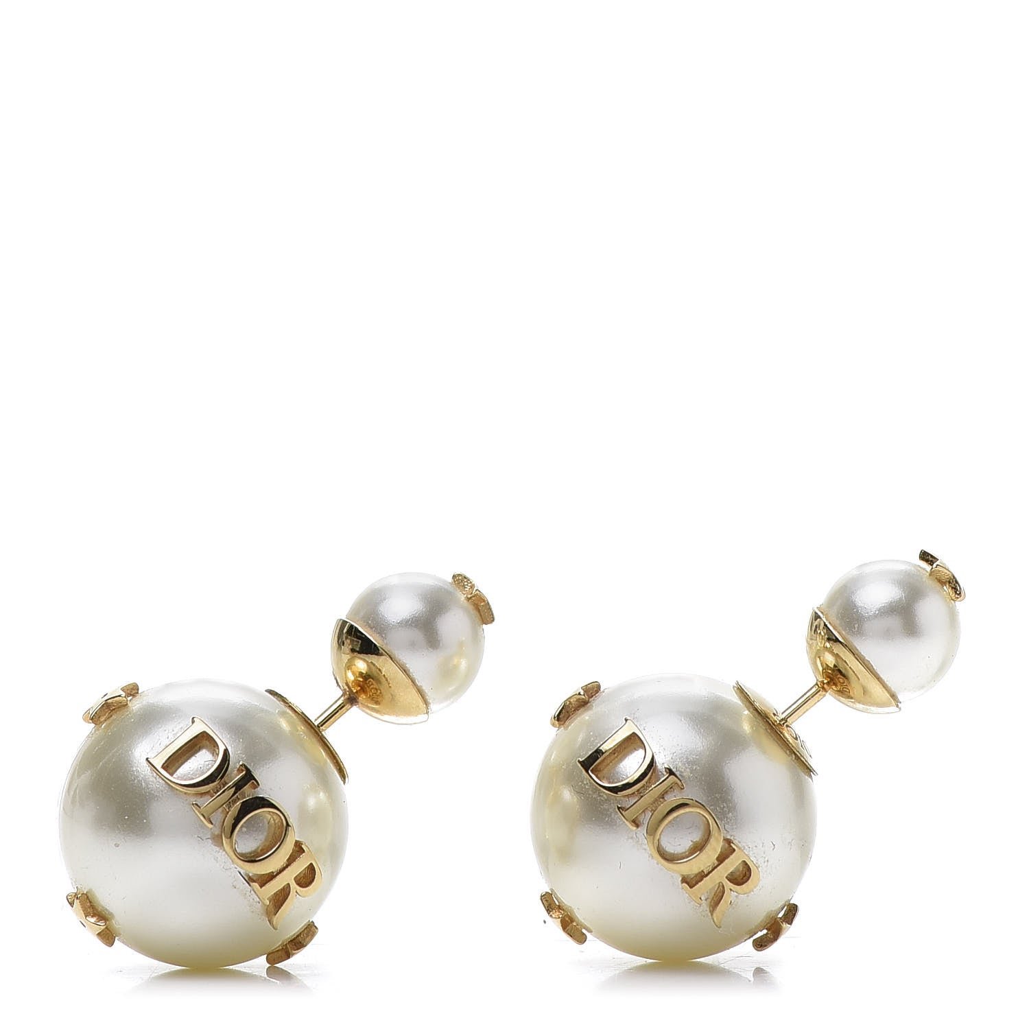 Christian Dior Pearl Mise En Dior Tribal Earrings Gold 1 of 5