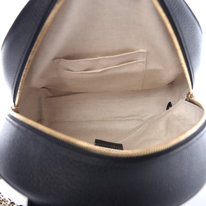 Gucci Pebbled Calfskin Soho Chain Backpack Black 5 of 9