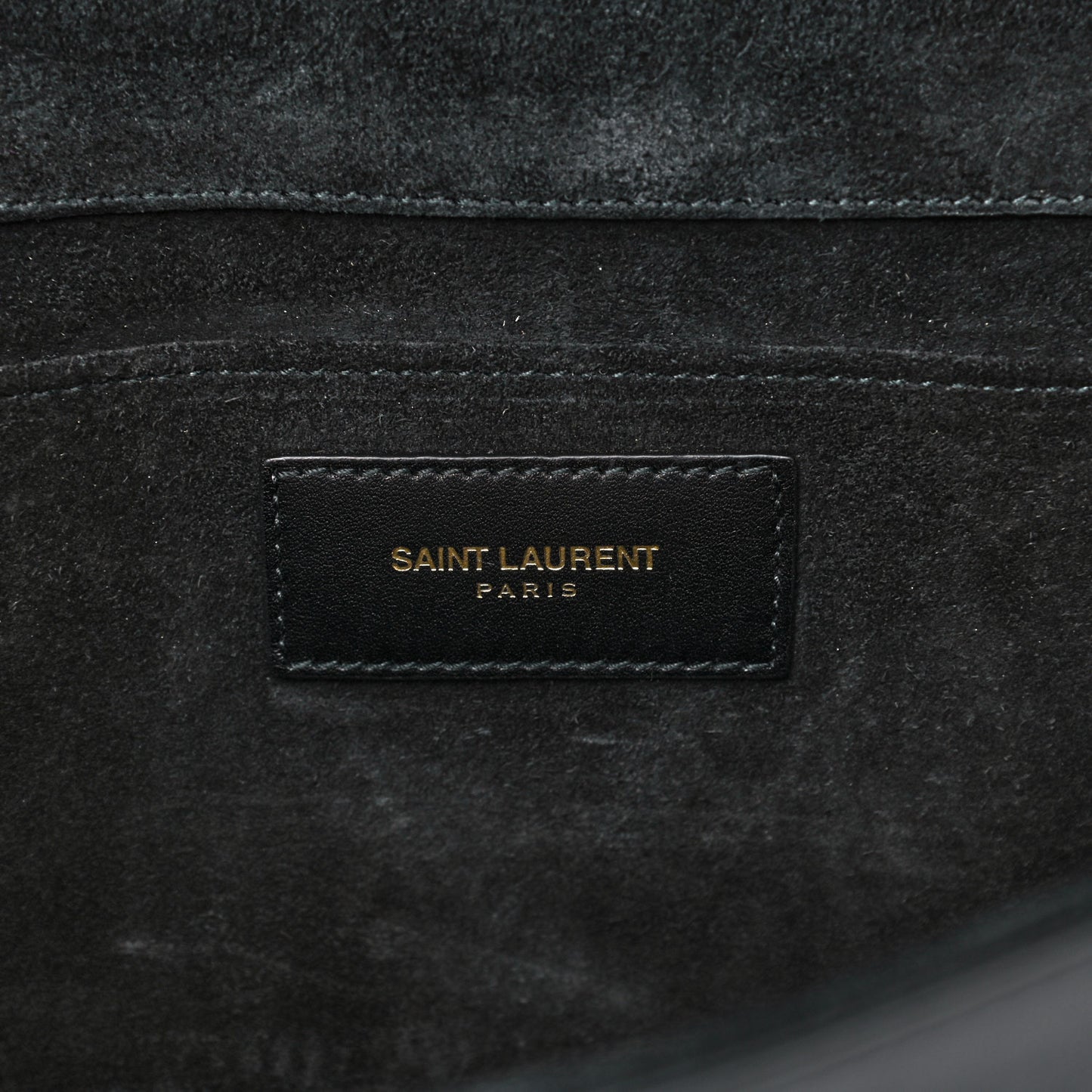 Textured Calfskin Y Ligne Clutch Black