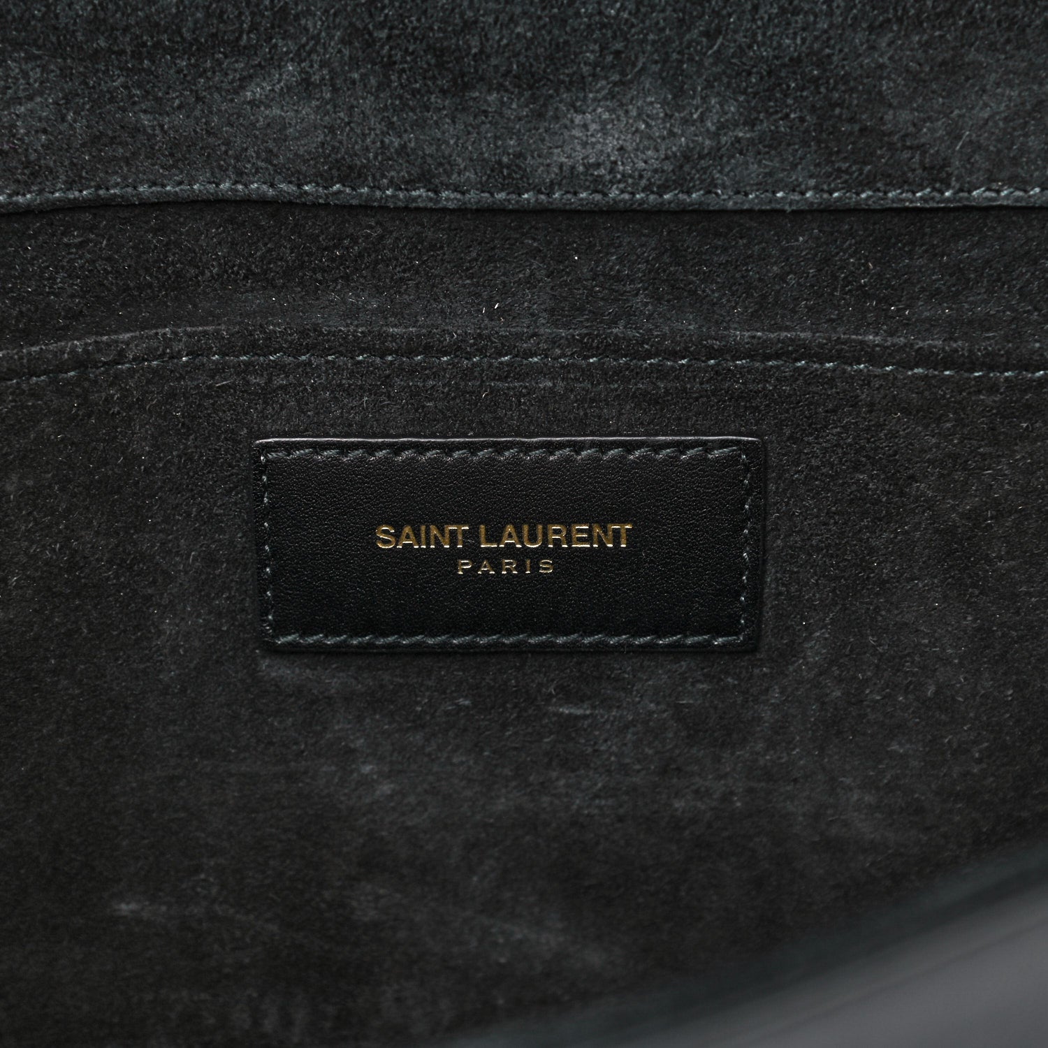 Saint Laurent Textured Calfskin Y Ligne Clutch Black 7 of 15