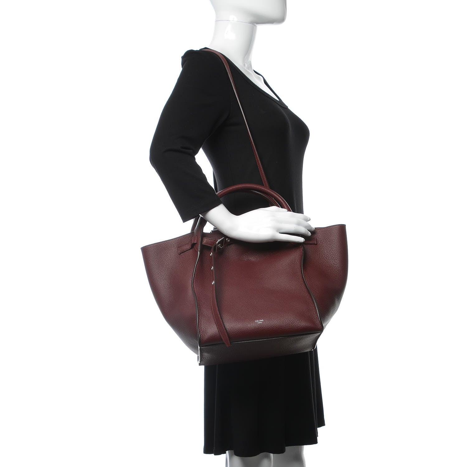 Celine Supple Grained Calfskin Small Big Bag Wine 2 of 8