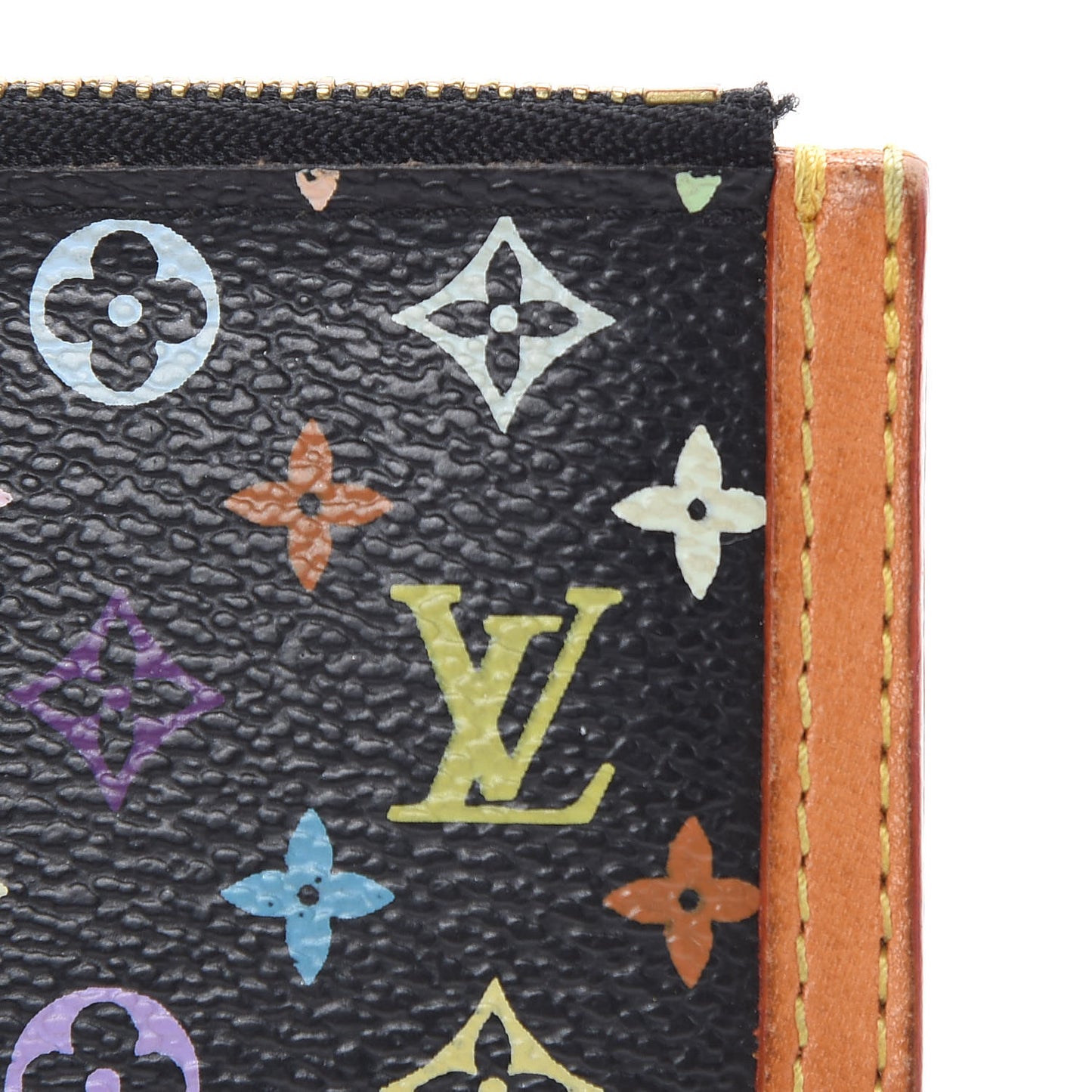 Monogram Multicolor Key Pouch Black