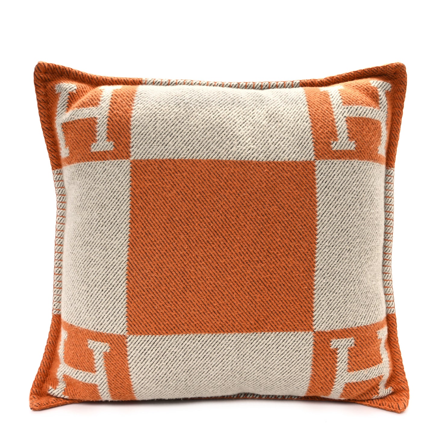 Wool Cashmere Avalon Pillow GM Ecru Potiron