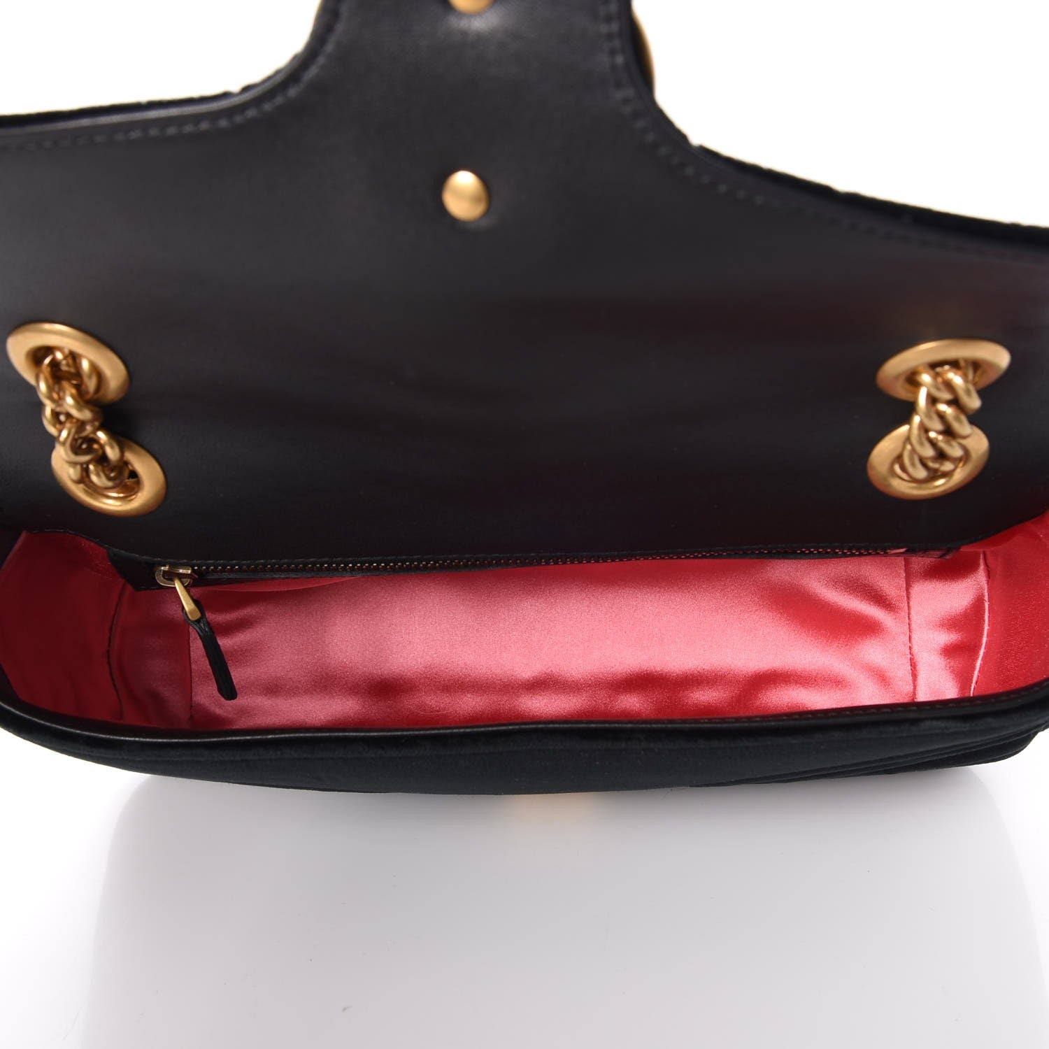 Gucci Velvet Matelasse Small GG Marmont Shoulder Bag Black 5 of 8