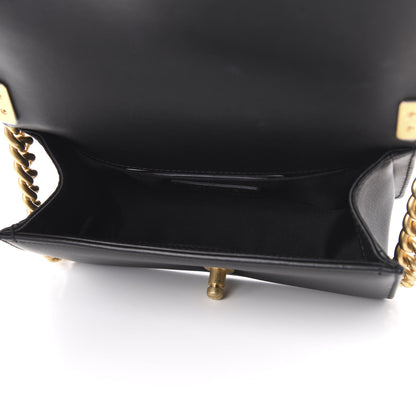 Chanel Calfskin Small Boy Logo Top Handle Flap Black 5 of 11