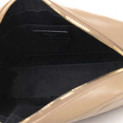 Saint Laurent Calfskin Matelasse Monogram Lou Camera Bag Dark Latte 5 of 11