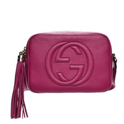 Gucci Pebbled Calfskin Small Soho Disco Bag Bright Bougainvillea 1 of 7