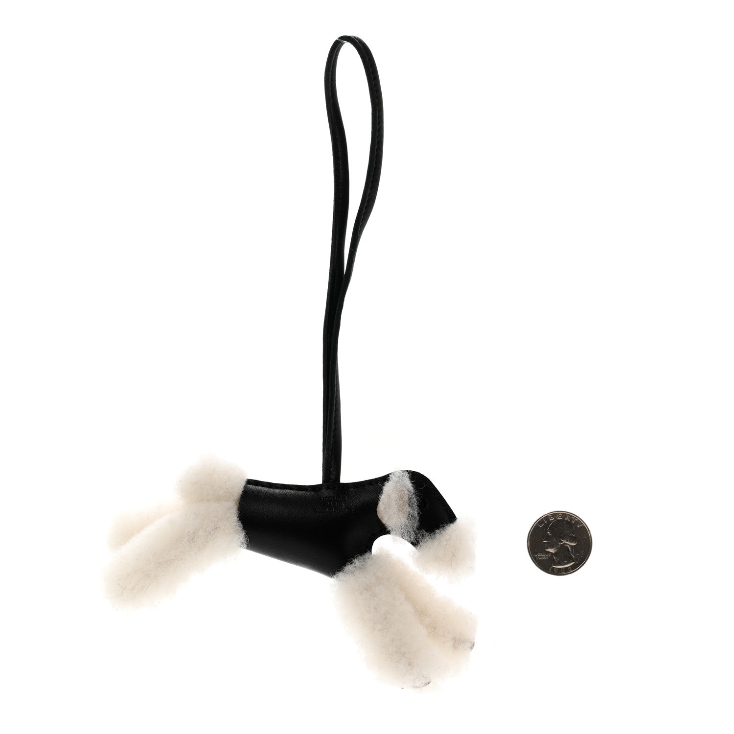 Hermes Milo Lambskin Shearling Budy Charm Black 2 of 4