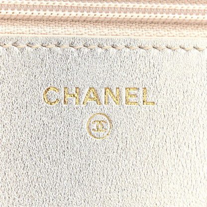 Chanel Gradient Metallic Lambskin Quilted Like A Wallet Wallet On Chain WOC Gold Pink 6 of 14