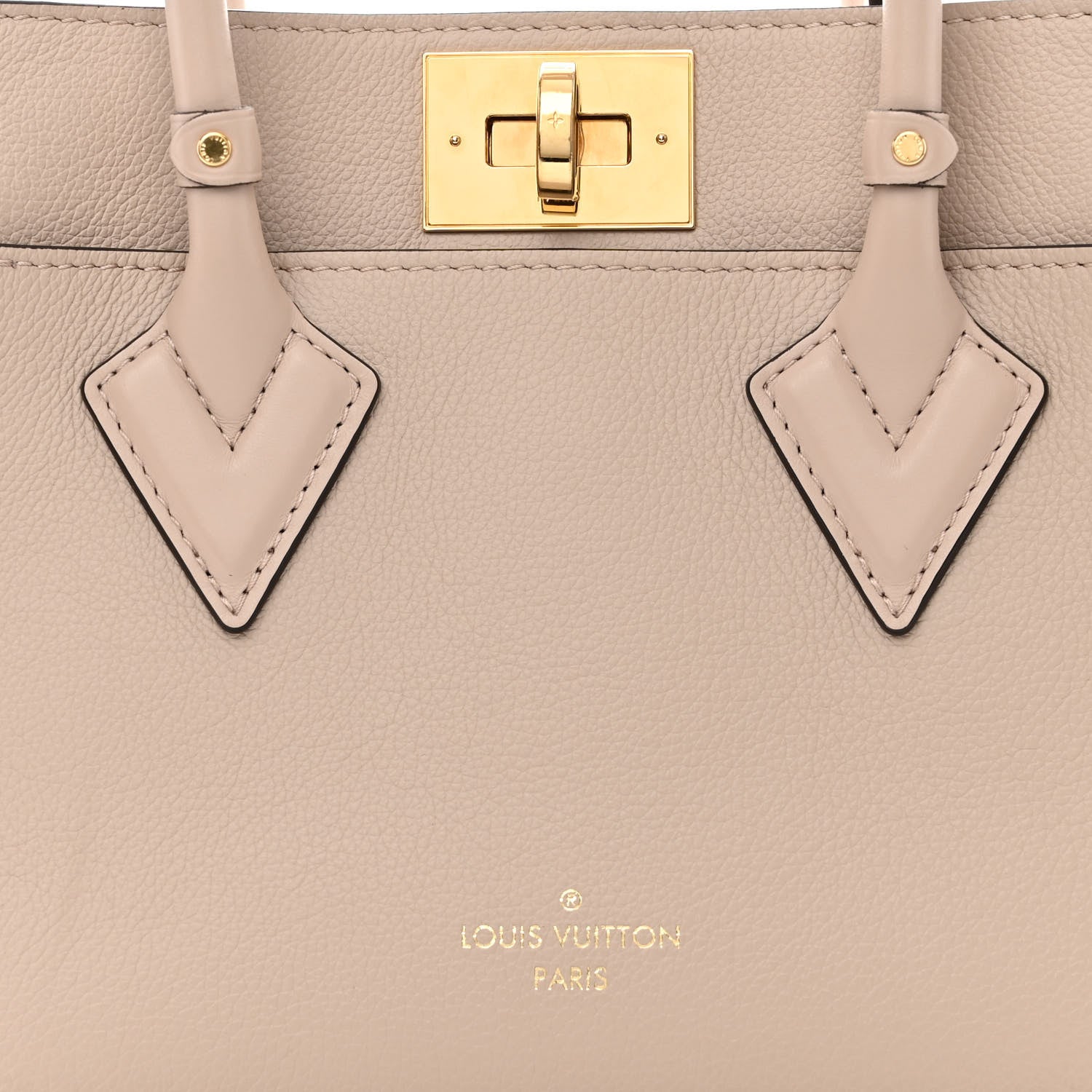 Louis Vuitton Calfskin Monogram On My Side PM Greige 7 of 9