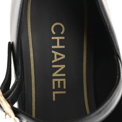 Chanel Lambskin Patent Cap Toe Mary Jane Flats 36 Black 7 of 10