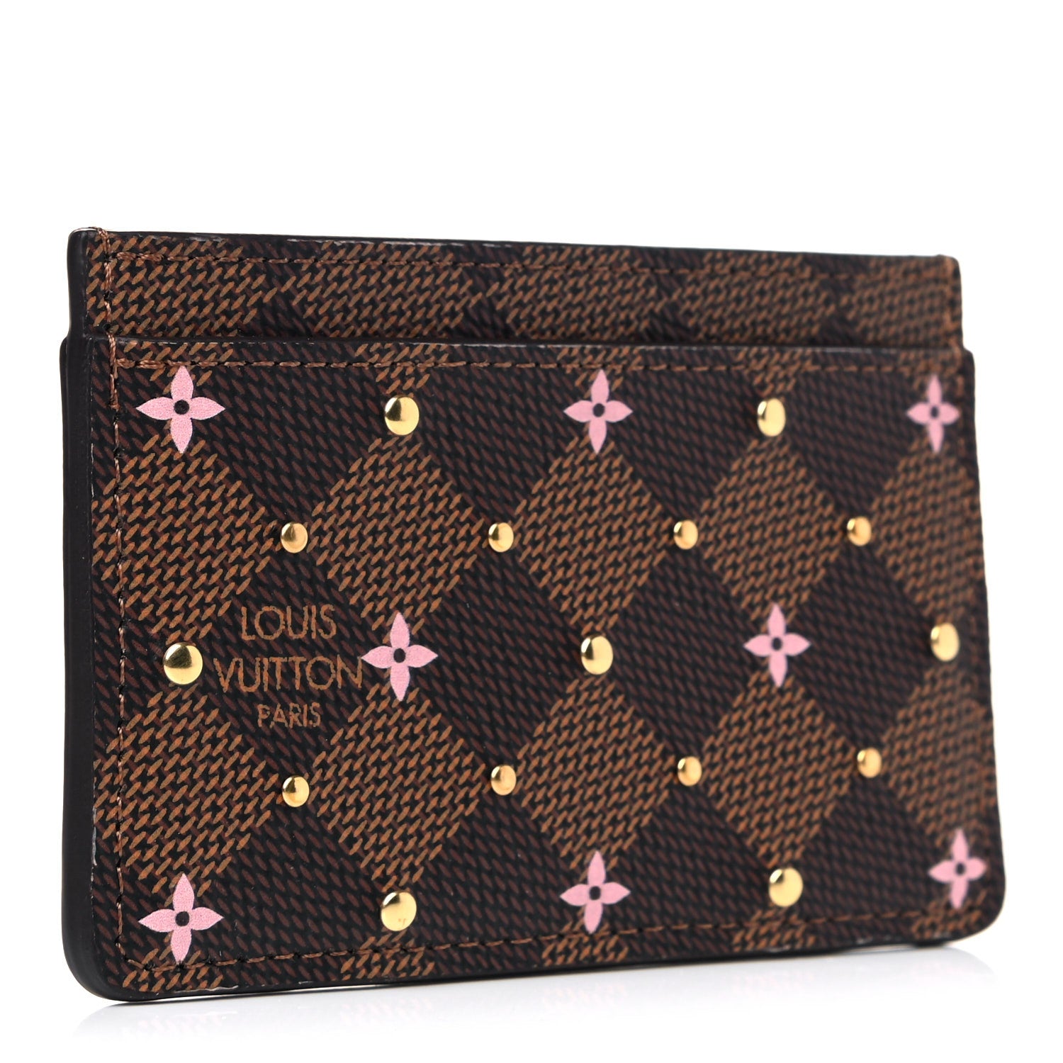 Louis Vuitton Damier Ebene Studded Card Holder 3 of 7