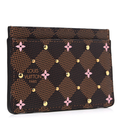 Louis Vuitton Damier Ebene Studded Card Holder 3 of 7