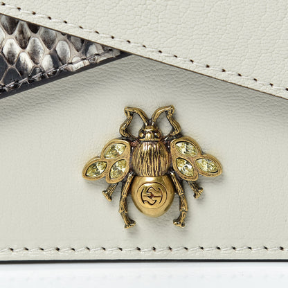 Gucci Calfskin Snakeskin Studded Small Ottilia Top Handle Bag White 12 of 14