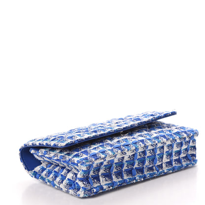 Chanel Tweed Wallet On Chain WOC Blue 4 of 11