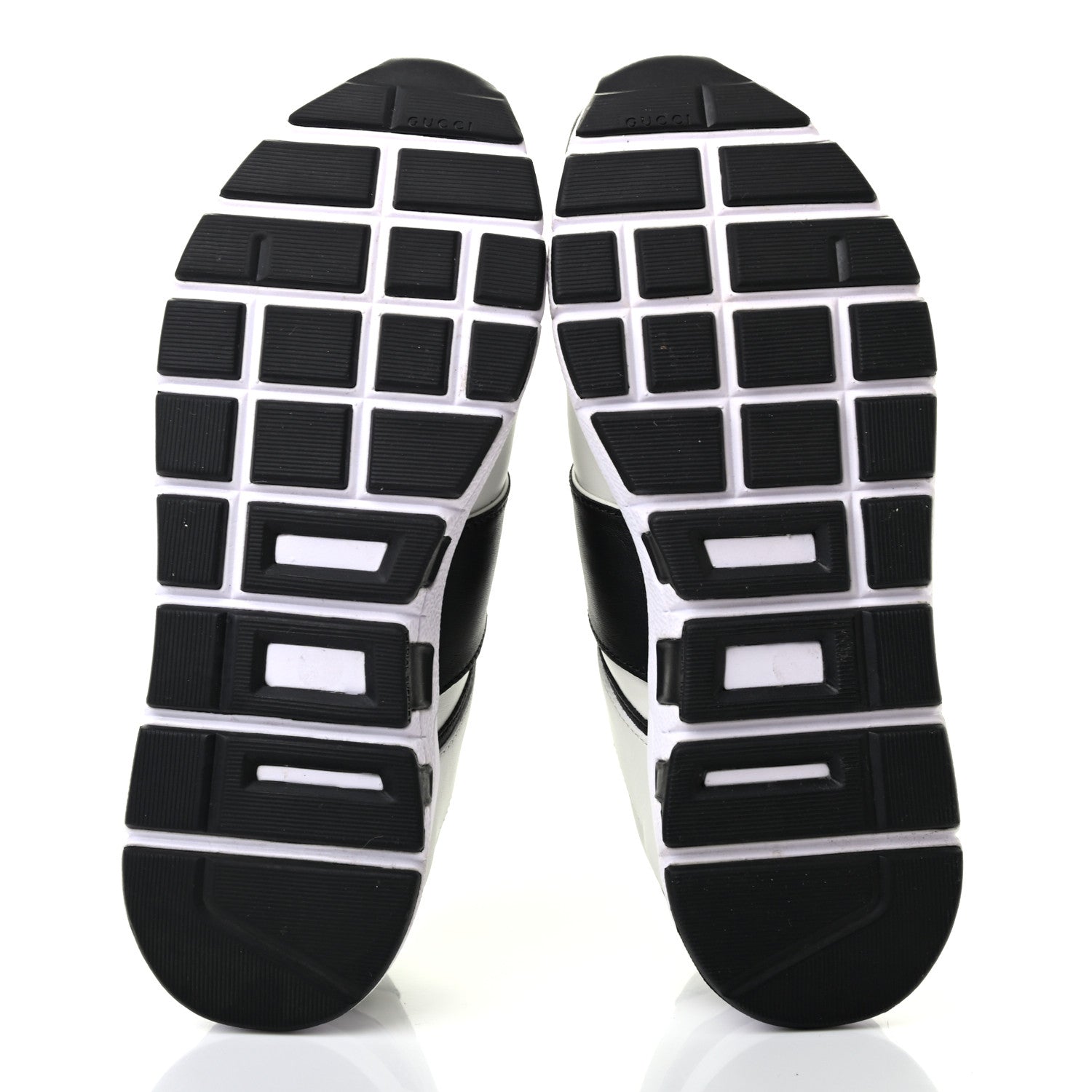 Gucci Calfskin Womens Interlocking G Sneakers 36.5 Black White 5 of 7