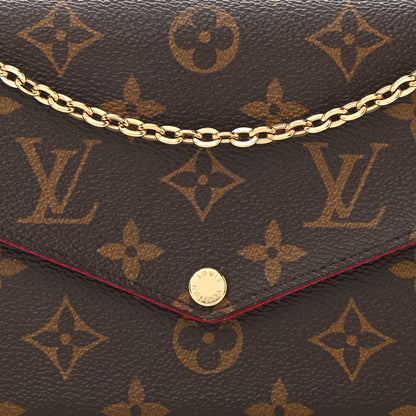Louis Vuitton Monogram Pochette Felicie Chain Wallet Fuchsia 8 of 10
