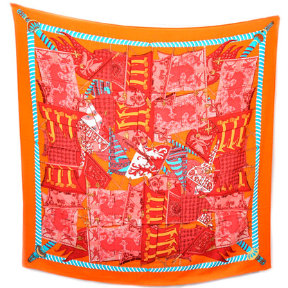 Hermes Cashmere Silk Etendards et Bannieres Shawl 140 1 of 11