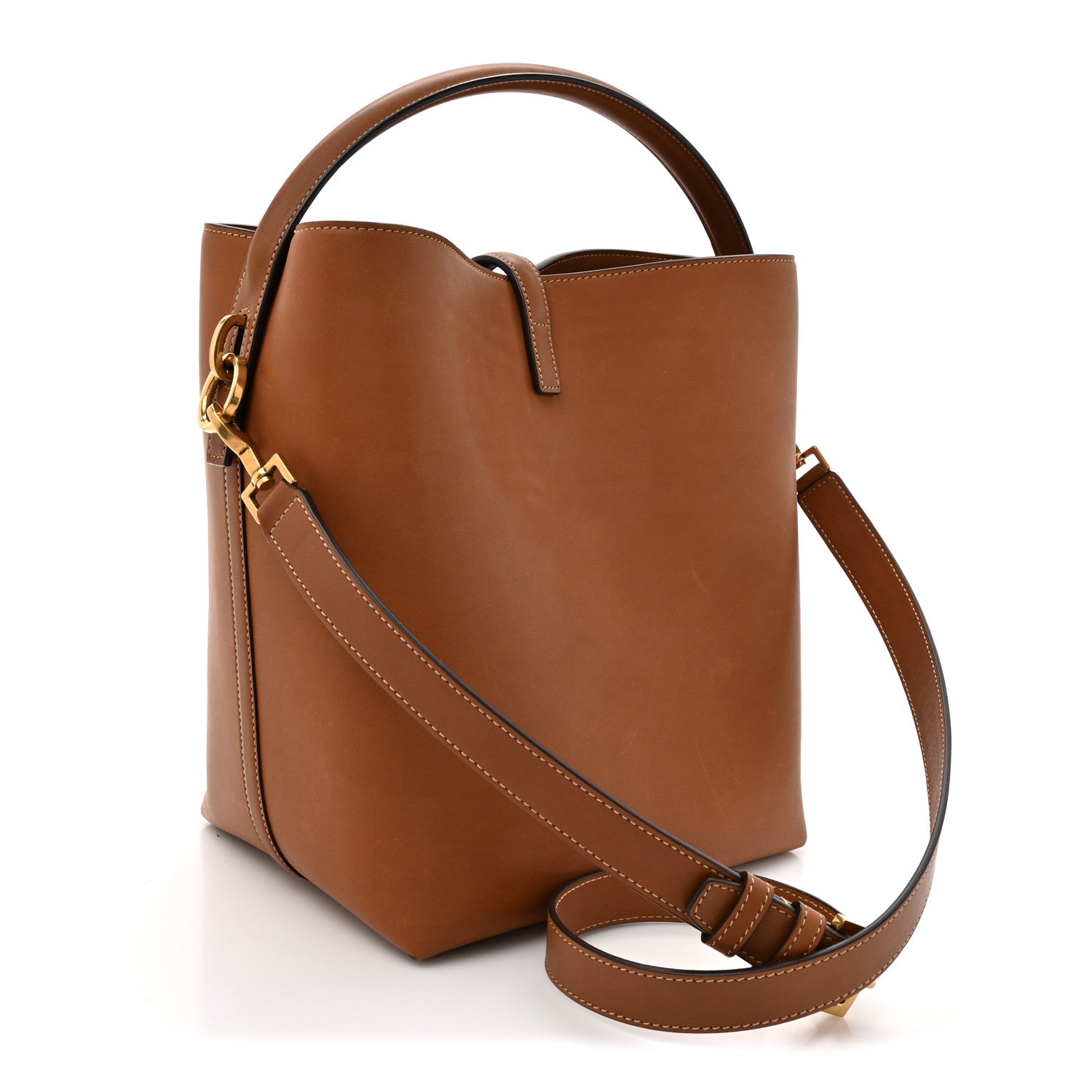 Saint Laurent Vegetable Le 37 Bucket Bag Brick 4 of 14