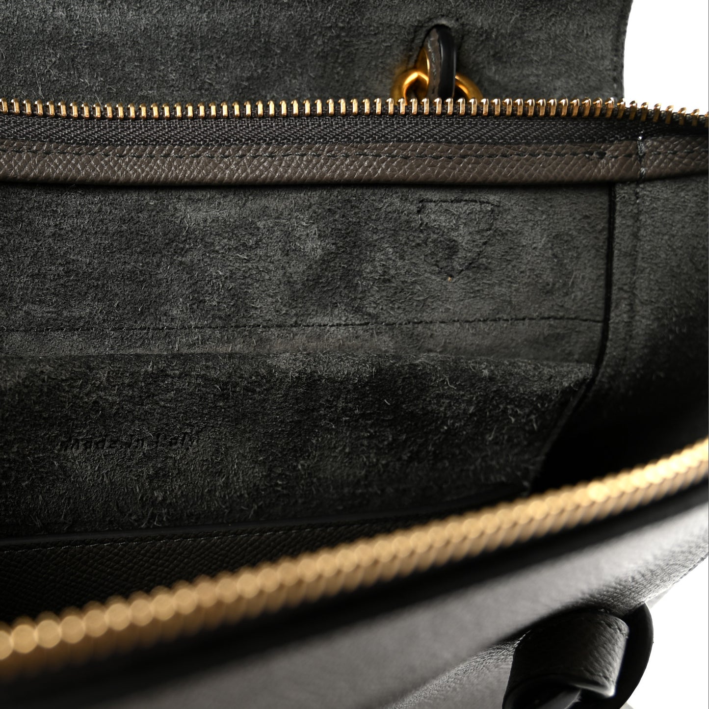 Grained Calfskin Micro Belt Bag Grey