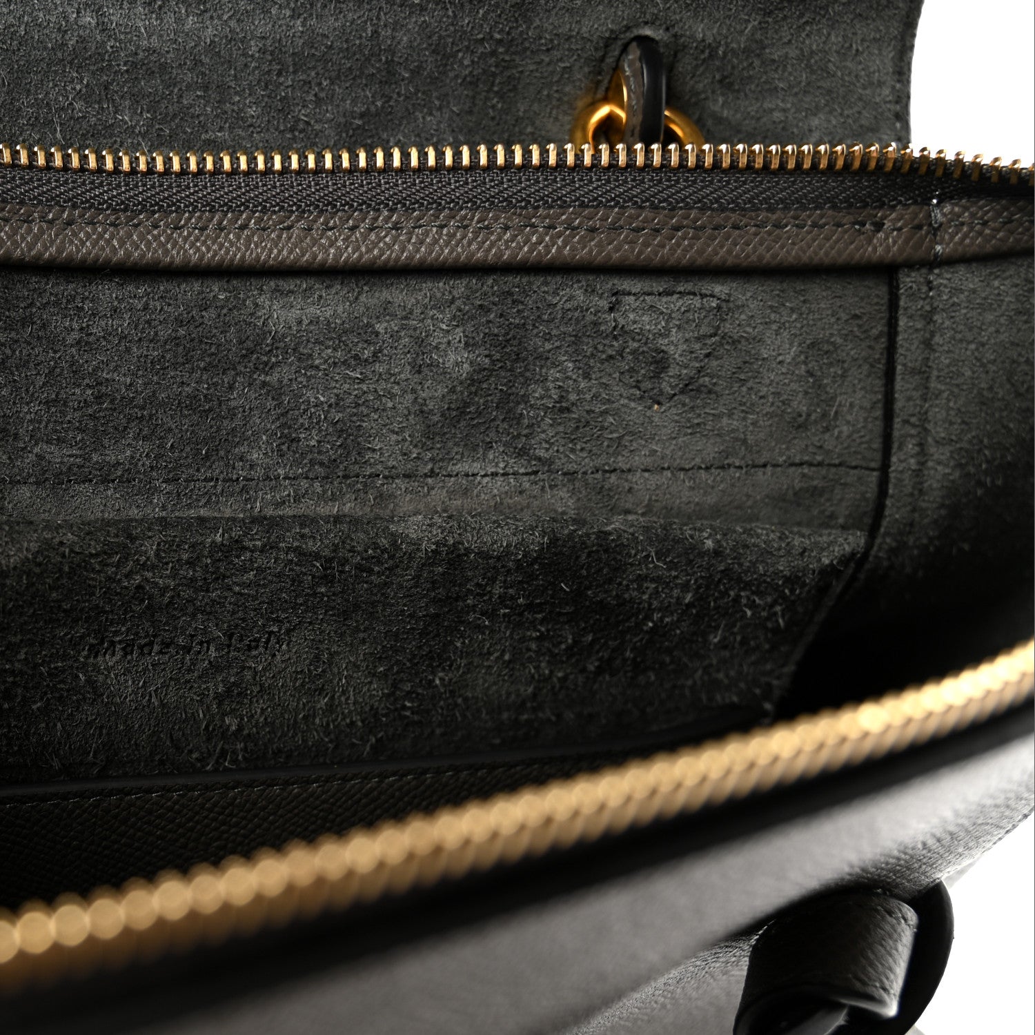 Celine Grained Calfskin Micro Belt Bag Grey 7 of 10