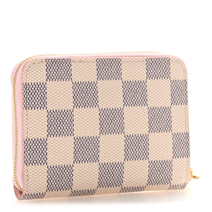 Louis Vuitton Damier Azur Zippy Coin Purse Rose Ballerine 3 of 8