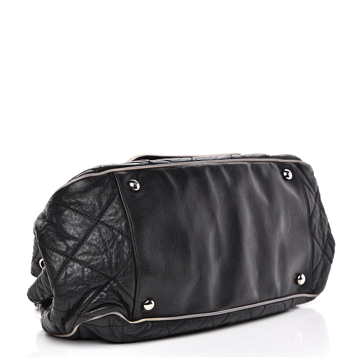 Chanel Lambskin Quilted East West Accordion Flap Black 3 of 16