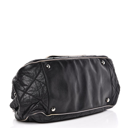 Chanel Lambskin Quilted East West Accordion Flap Black 3 of 16
