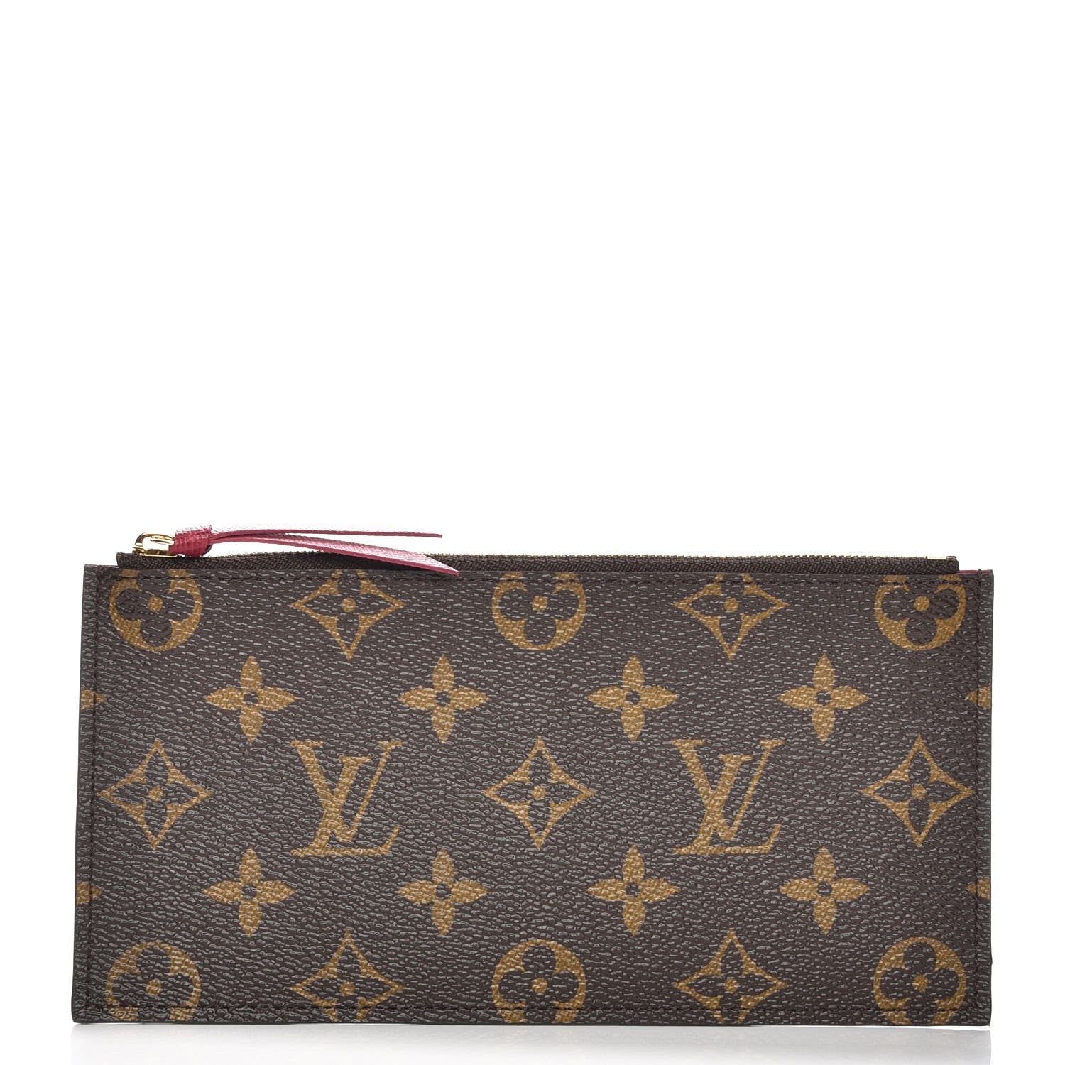 Louis Vuitton Monogram Felicie Chain Wallet Zippered Insert Fuchsia 1 of 6