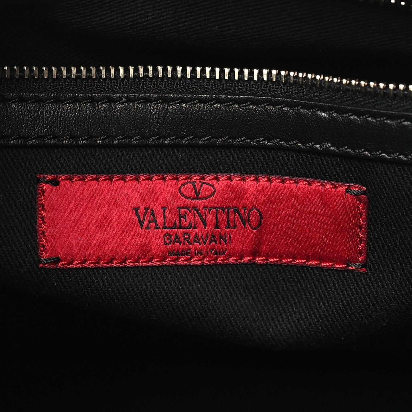 Calfskin Small Rockstud Tote Black