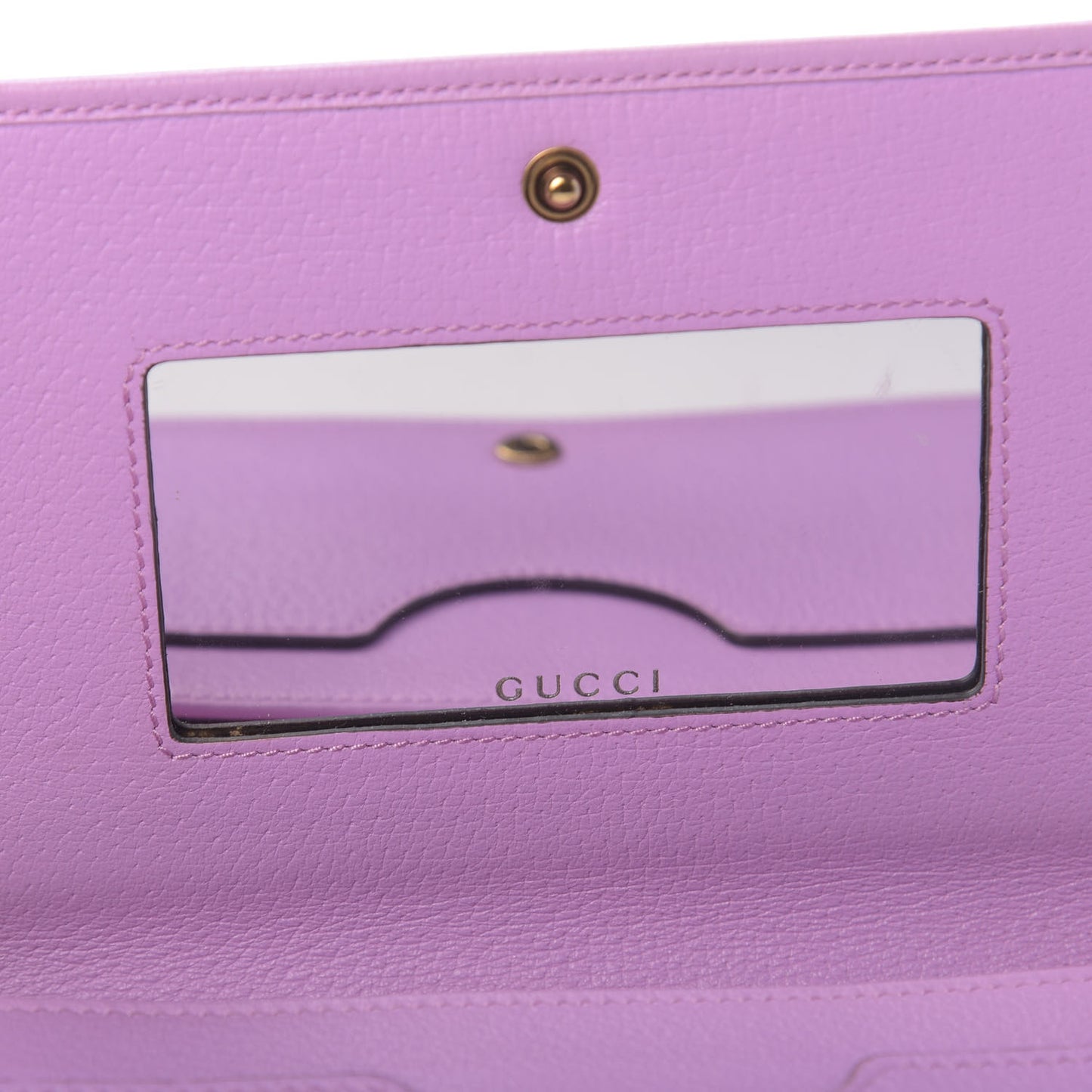 Calfskin Marquise Crystals Mini GG Chain Wallet Malva