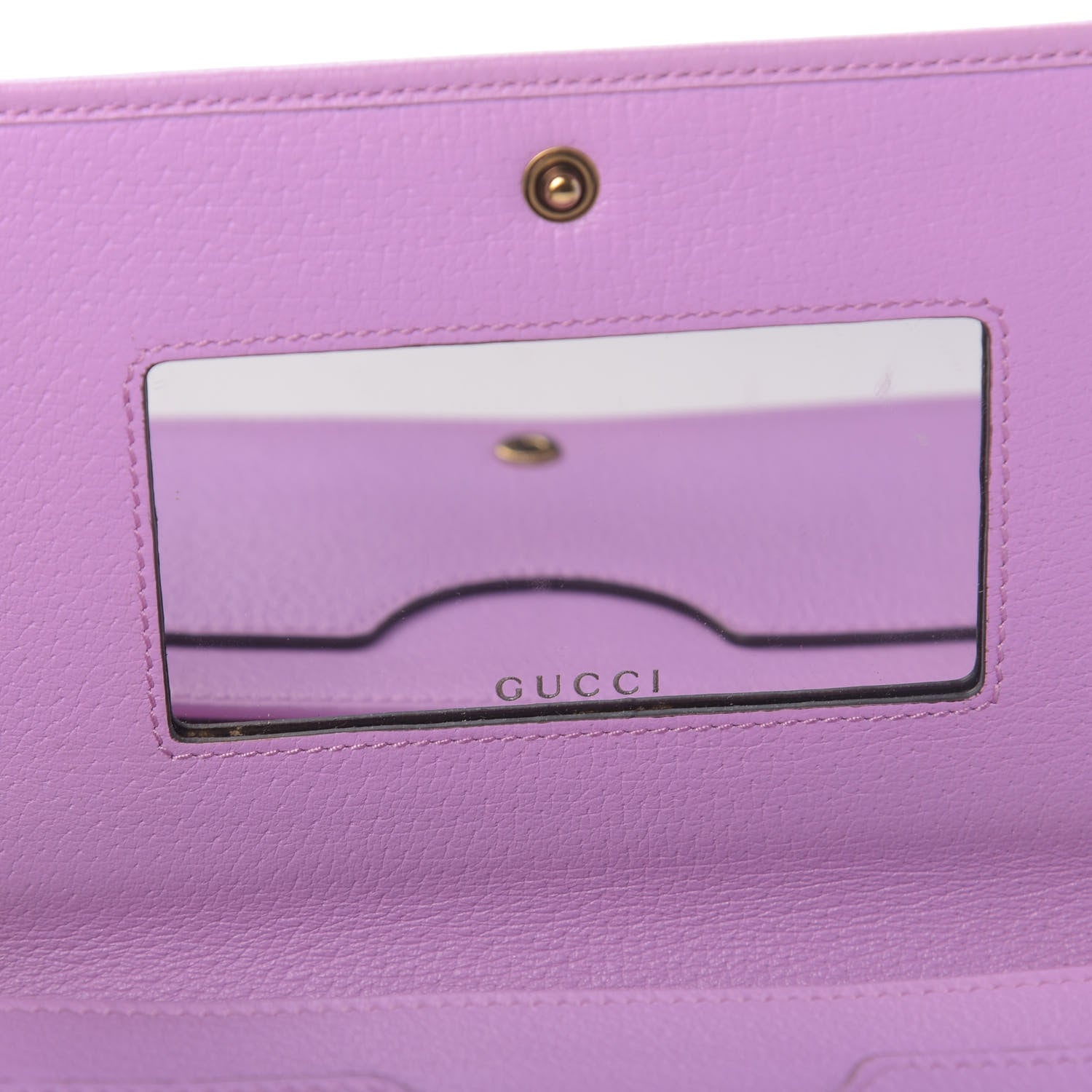 Gucci Calfskin Marquise Crystals Mini GG Chain Wallet Malva 9 of 12